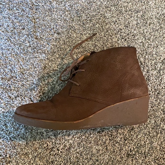 Lucky Brand Wedge Brown Booties - Picture 3 of 6